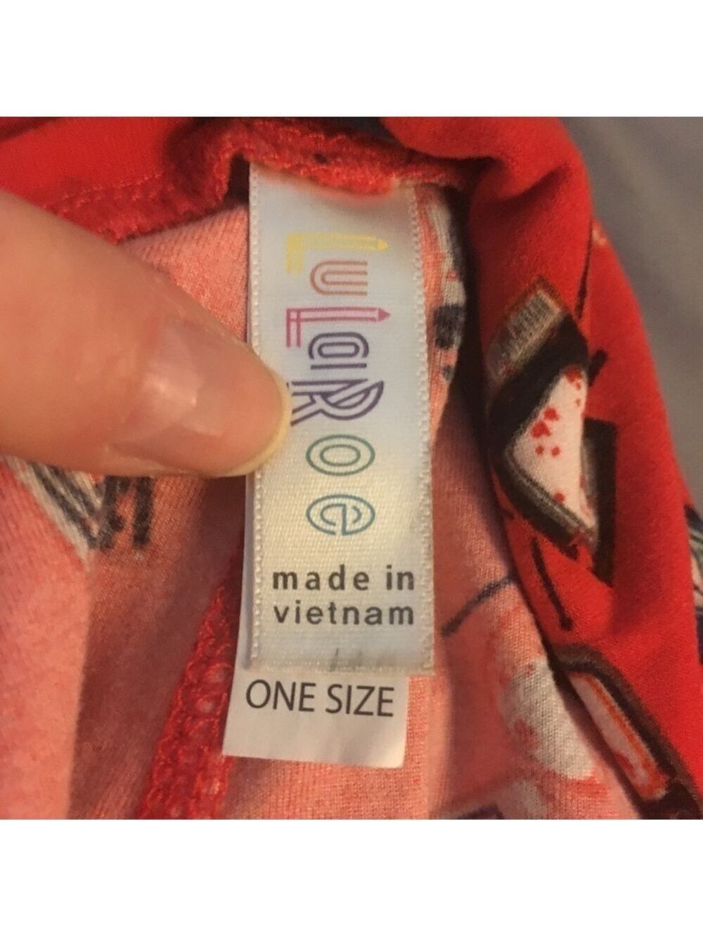 LuLaroe Red Leggings With Radios and Boomboxes NEW - Picture 7 of 7